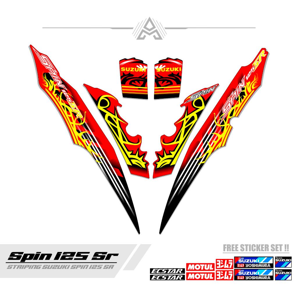 Jual STRIPING SPIN 125 SR / MTF 4 / STICKER SPIN / SETIKER SR / STIKER ...
