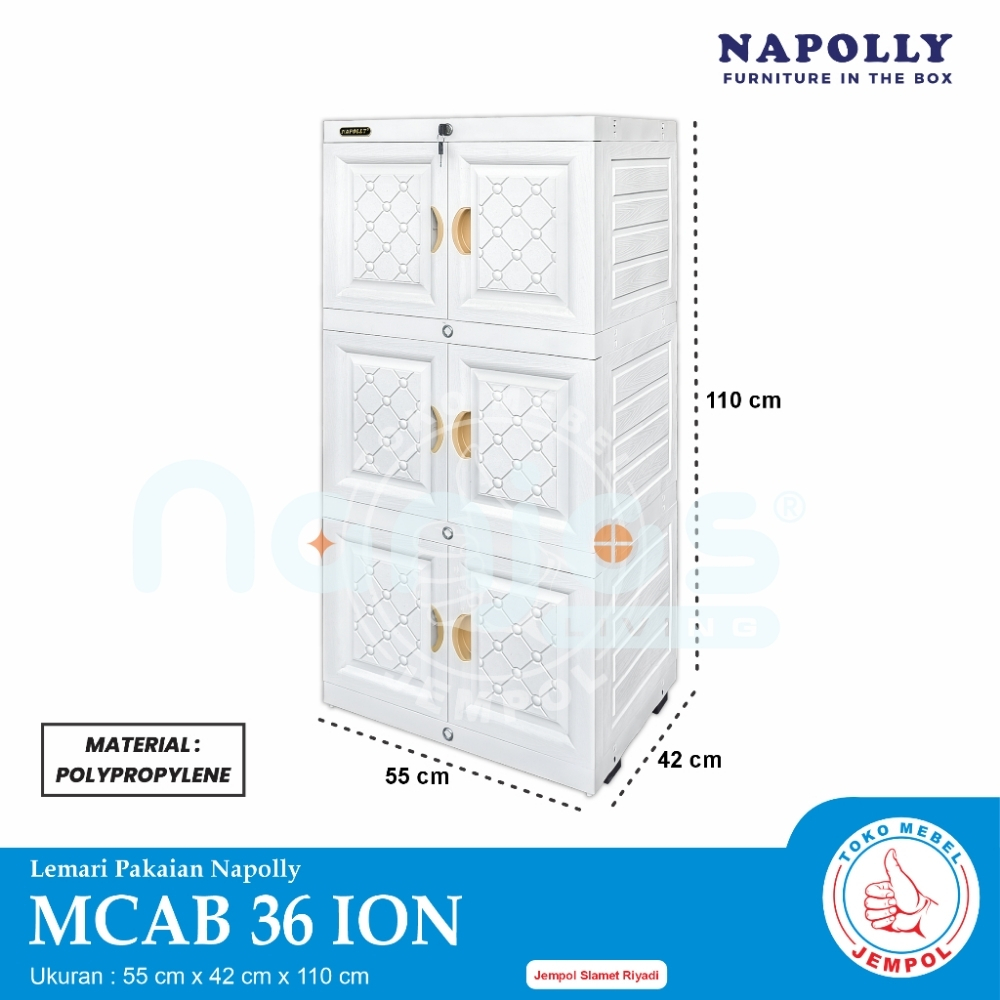 Jual Napoly Lemari Plastik Drawer Cabinet Container Anti Rayap Anti ...