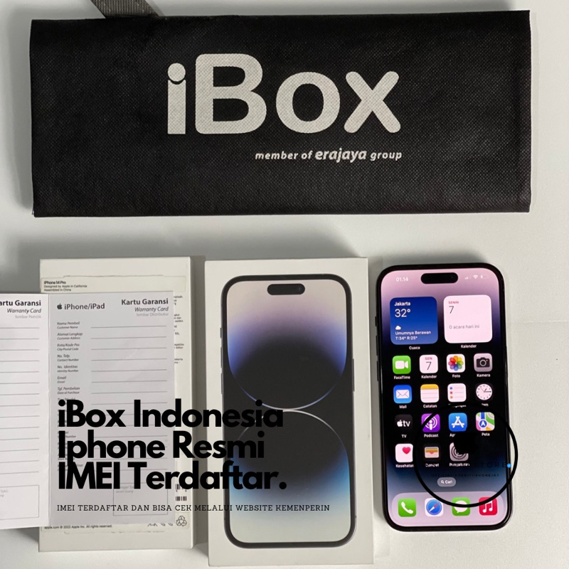 Jual Ip 14 Pro dan 14 Promax 128 gb 256 gb original fullset ibox ...