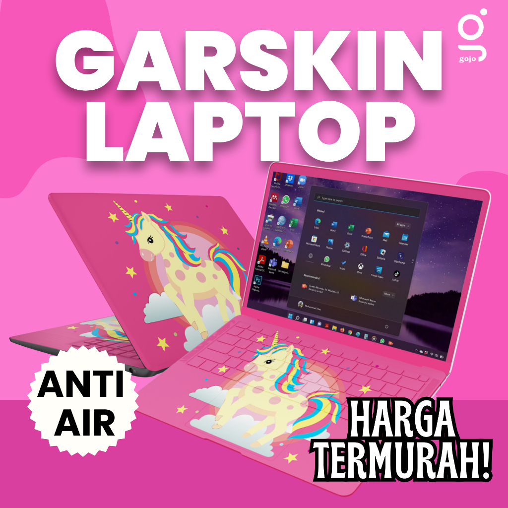 Jual Gojo Stickers - Garskin Laptop Pink Series A Sticker Laptop Cover ...