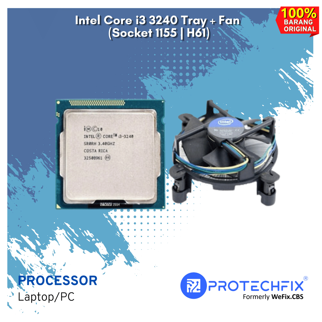 Jual Processor intel Core i3 3240 tray + Fan Ori 1155 | Shopee Indonesia