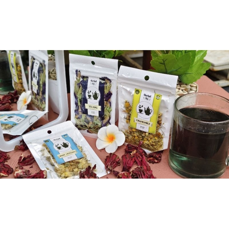 Jual Teh Bunga Telang / Chamomile / Rosella / Krisan (Bundling ...