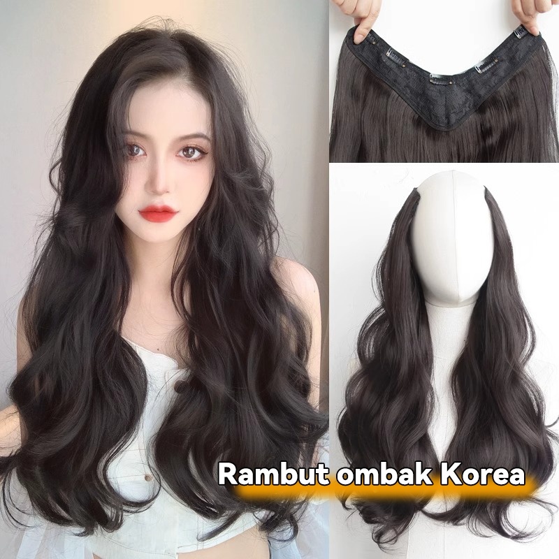 Jual Hairclip korean wave Wavy Ombak/rambut palsu wanitacurly/hair ...