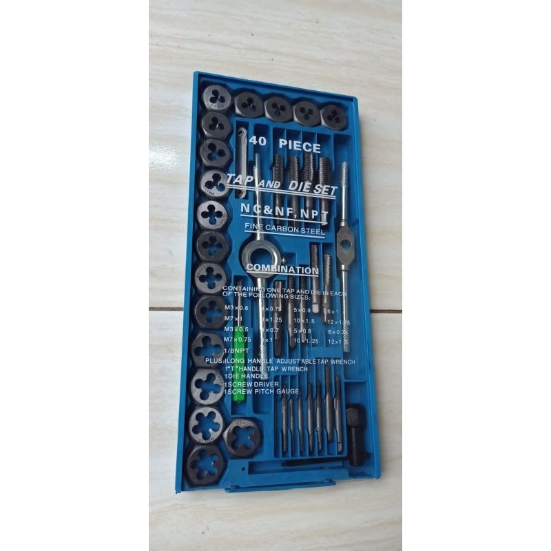 Jual Tap Snai Set 40 Pcs - Alat pembuat Ulir Drat 40 pcs | Shopee Indonesia