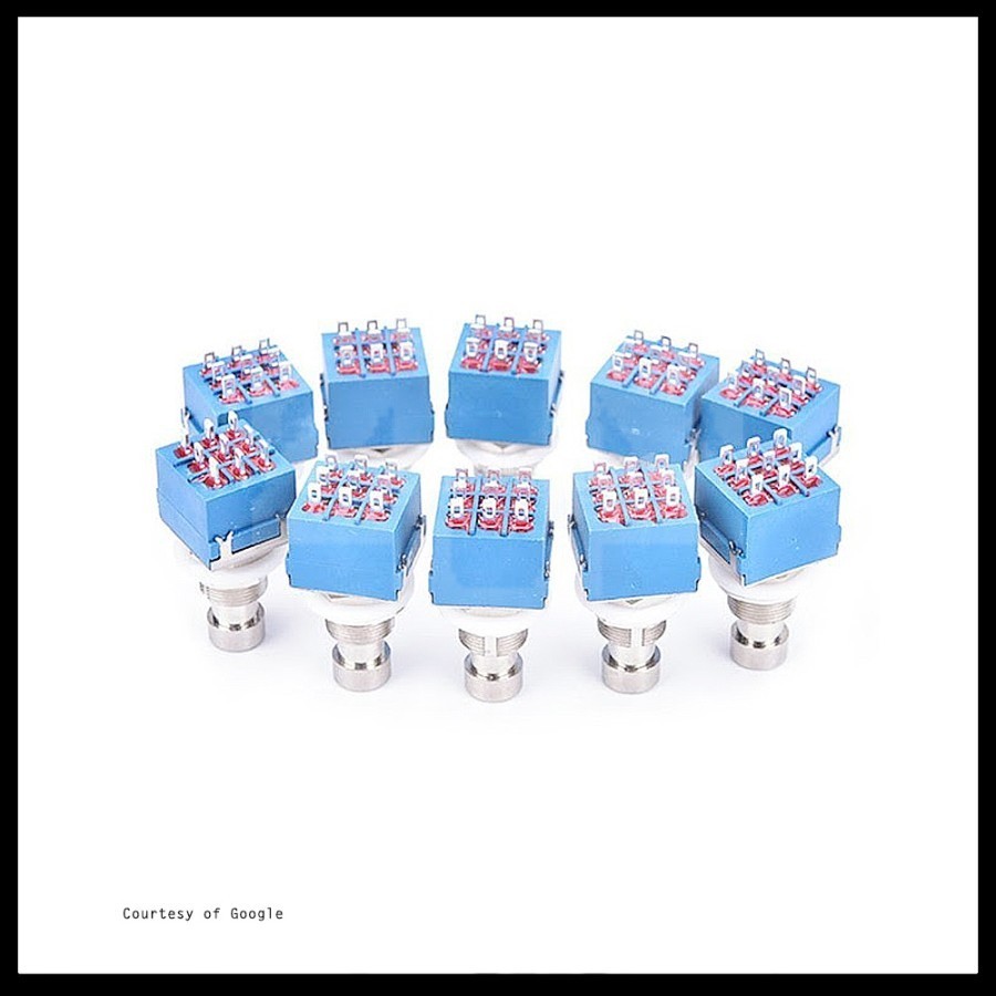 Jual Saklar Switch Pedal Effects Injak Foot Push 3PDT 9 Pin Bypass Blue ...