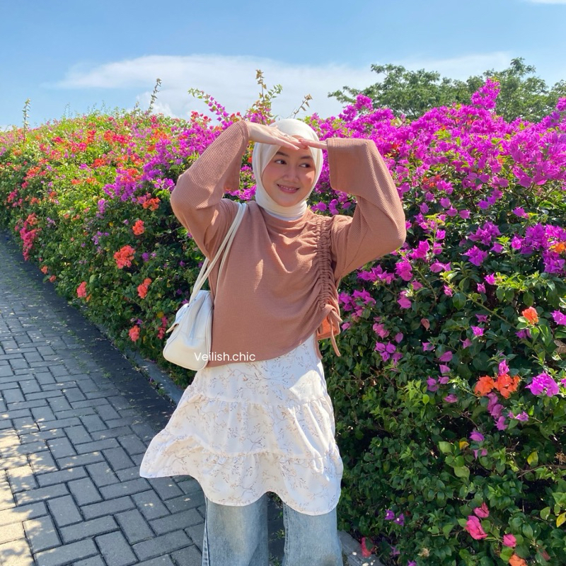 Jual AURORA BLOUSE Oneset knit top Shopee Indonesia