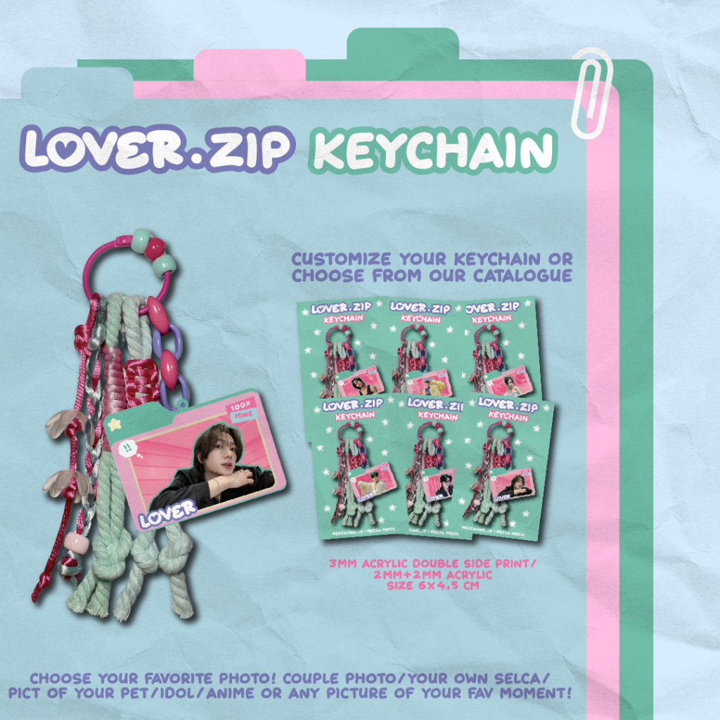 Jual [ Ready ] Lover.zip Keychain | Bonedo Aespa Lessera IVE Riize NCT ...