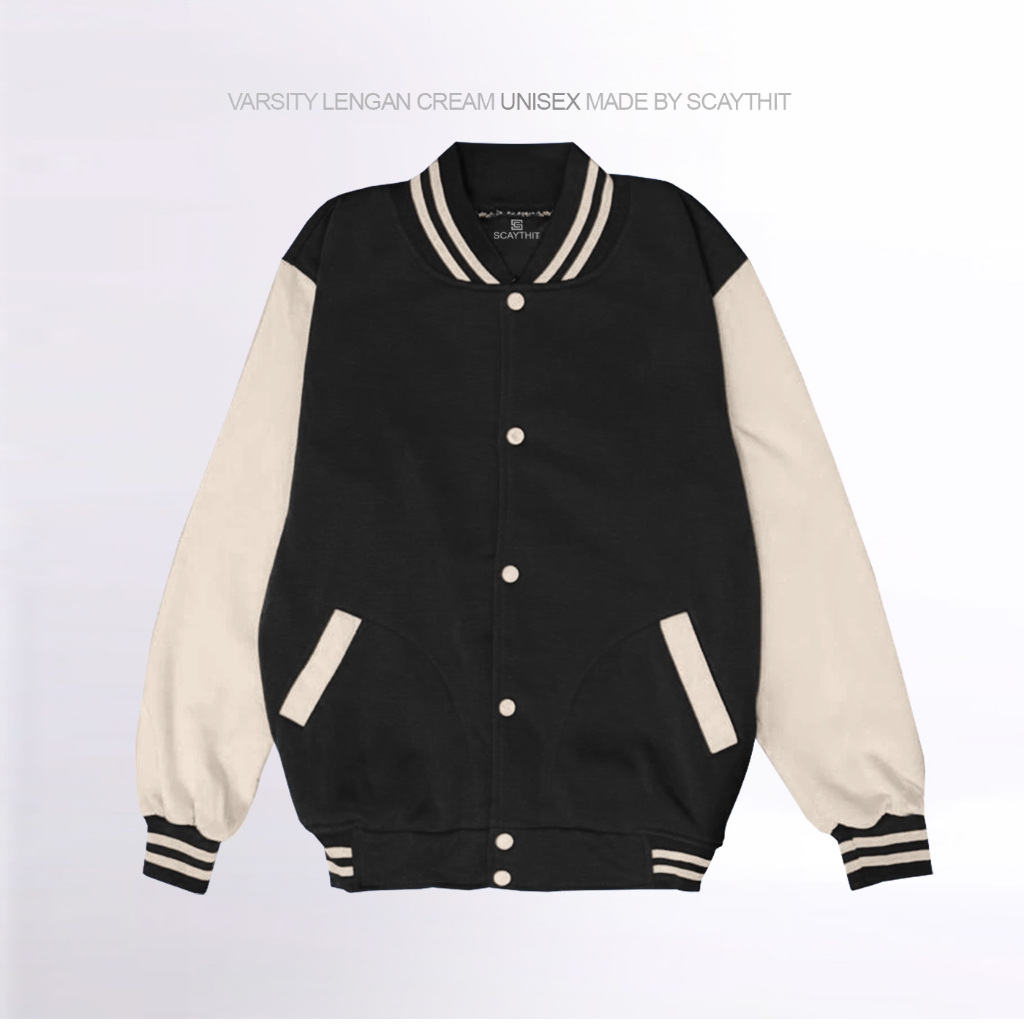 Jual Scaythit - Jaket Varsity Kancing Distro Unisex Polos Keren Pria ...