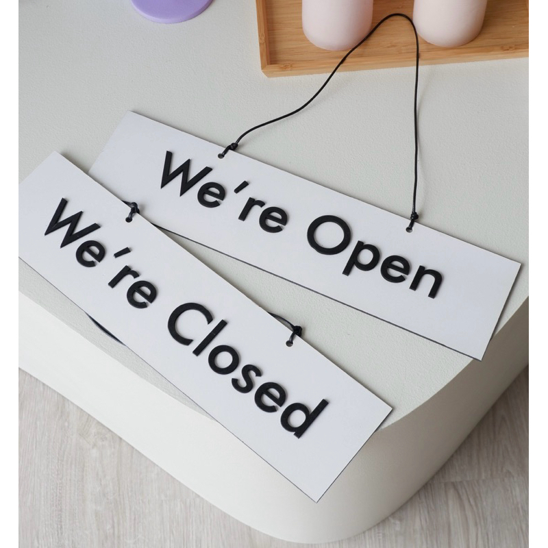 Jual Sign OPEN AND CLOSED // Papan Open dan Closed | Shopee Indonesia