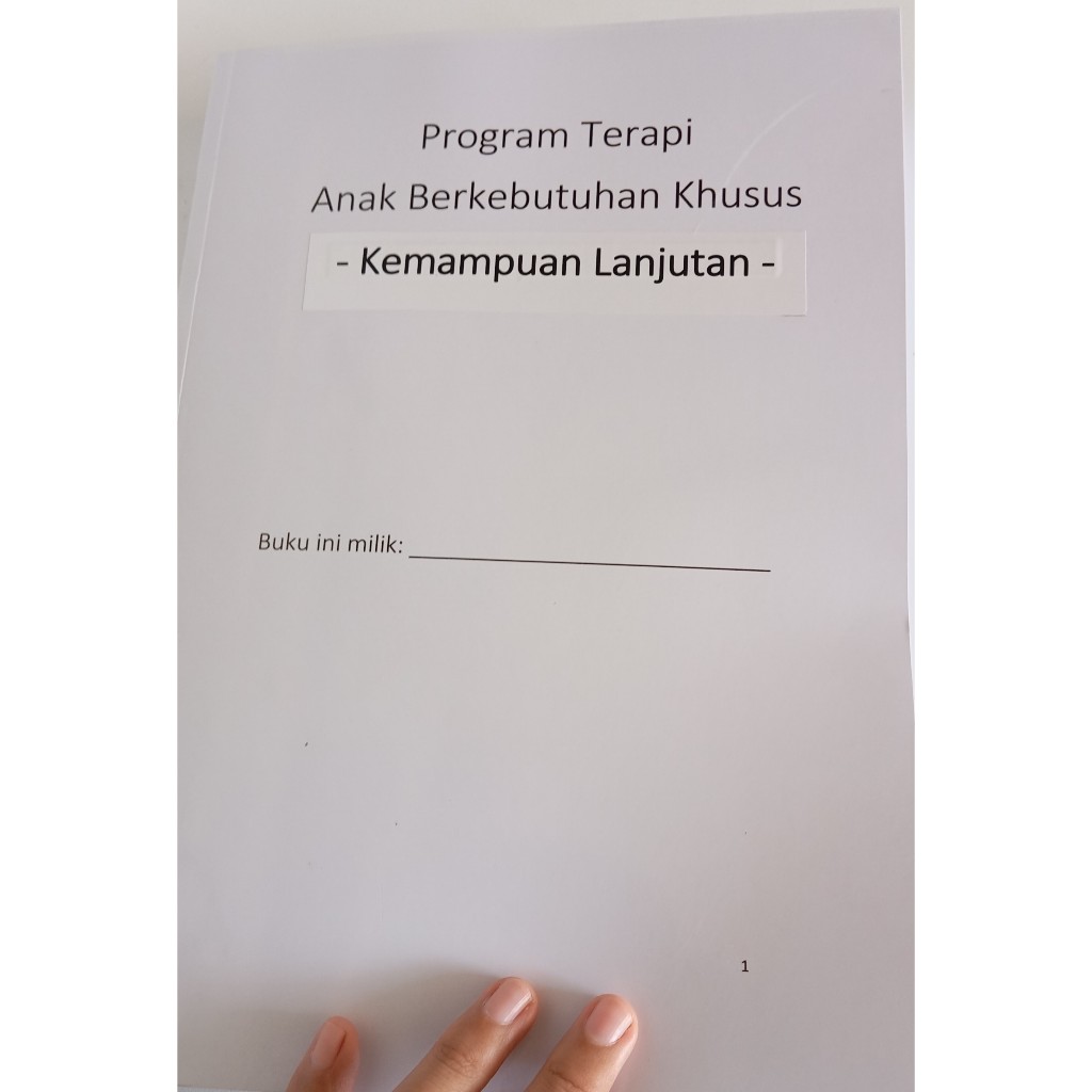 Jual Buku Cetak Program Terapi ABK - Kemampuan Lanjutan (268 Lembar ...
