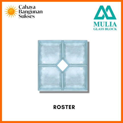 Jual GLASS BLOCK MULIA ROSTER ISI 4PCS PER DUS | Shopee Indonesia