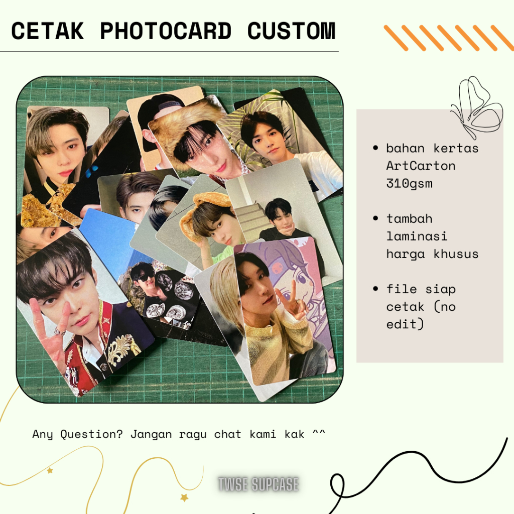 Jual CETAK PHOTOCARD CUSTOM LAMINASI FREEBIES KPOP | Shopee Indonesia
