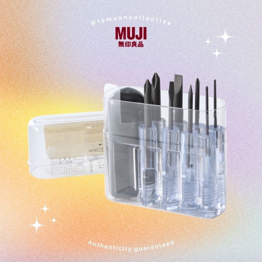 Jual MUJI Screwdriver Set of 8 - Japan Tool Handy Kit / Paket Obeng dan ...