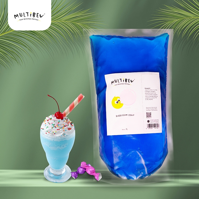 Jual MultiBev - Syrup Bubblegum Pouch 1000ml - Sirup Minuman Rasa ...