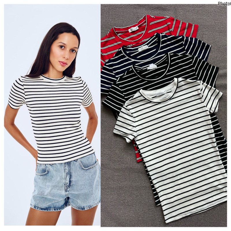 PROPAGANDA White Tee Ribs Black