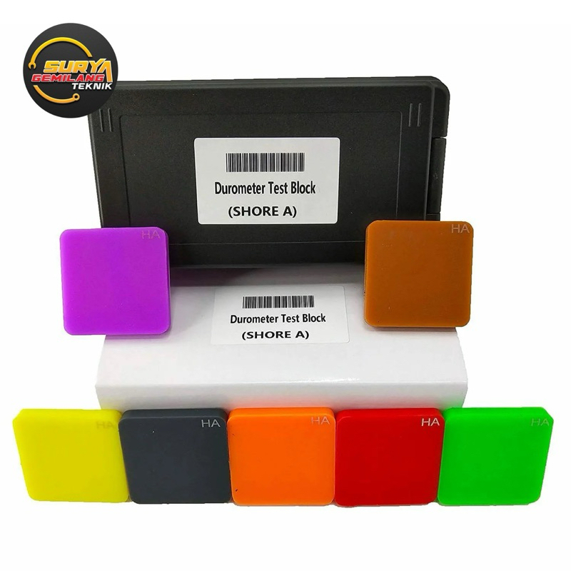 Jual Durometer Test Block Kit Shore A Hardness Tester Rubber Plastic ...
