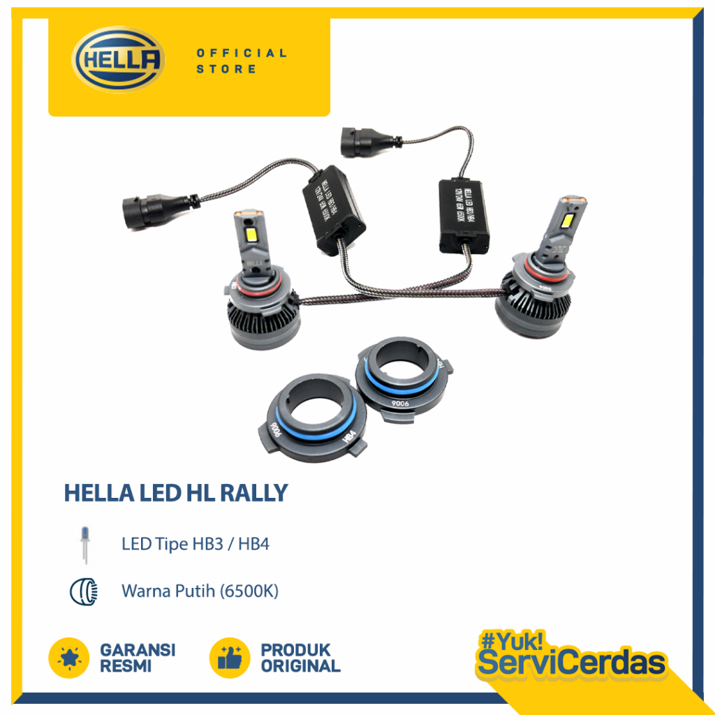 Jual Lampu Mobil HELLA LED HL RALLY HB3/HB4 6500K - Bohlam Mobil ...