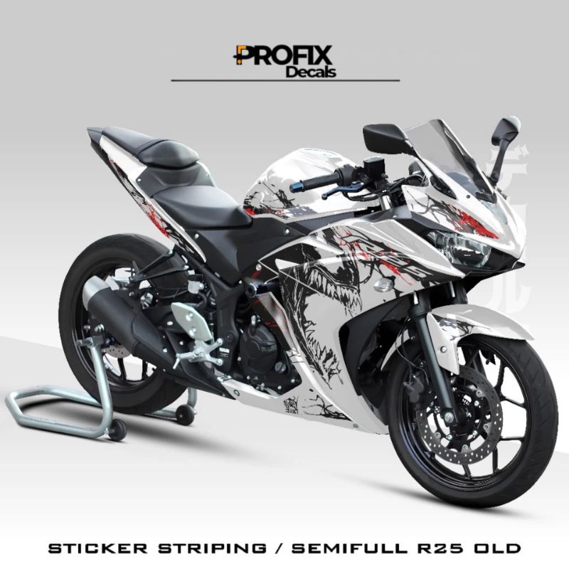 Jual STRIPING SEMIFULL YAMAHA R25 / MOTIF 6 / STIKER VARIASI YAMAHA R25 ...