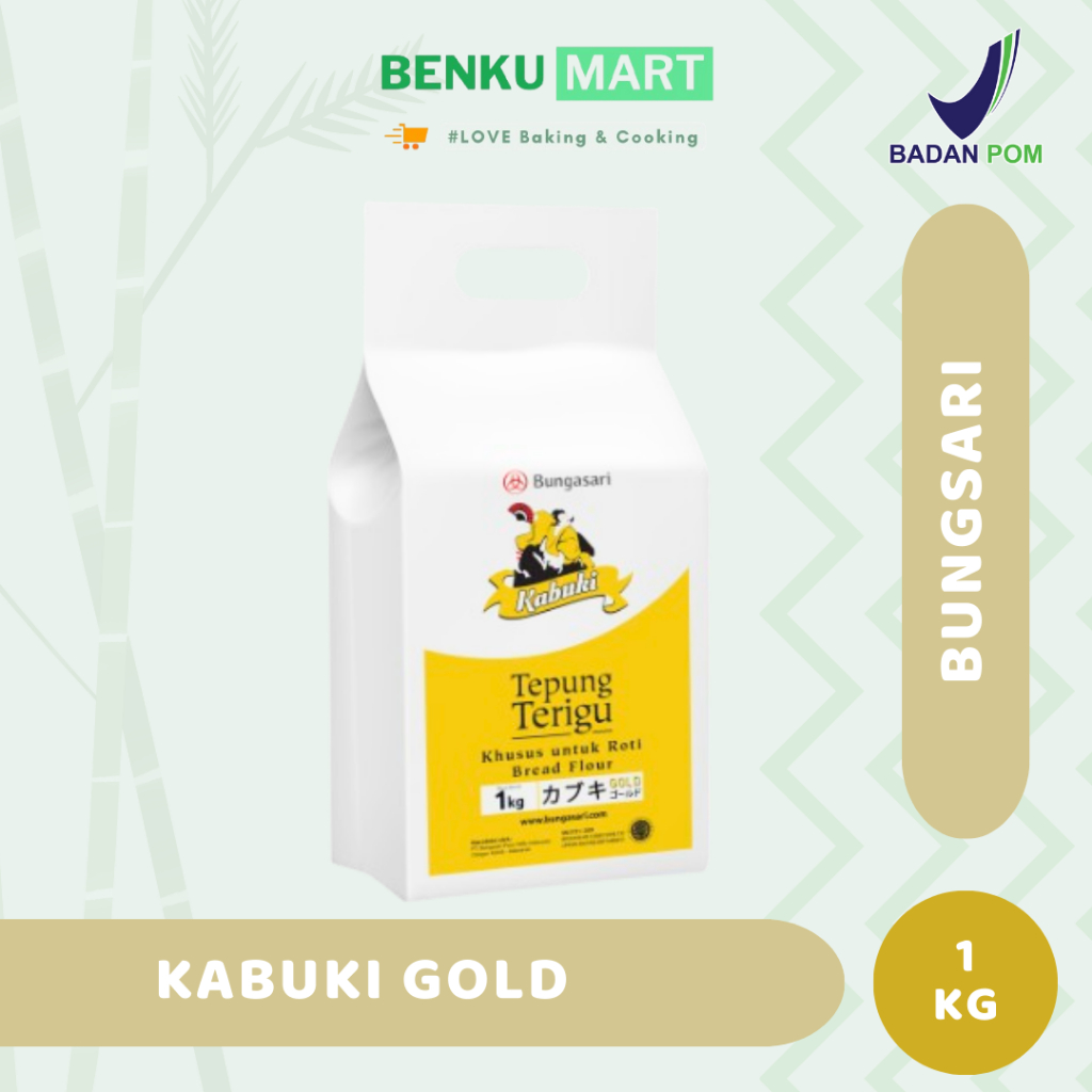 Jual Tepung Terigu Kabuki Gold Super Premium Khusus Roti 1 KG | Shopee ...