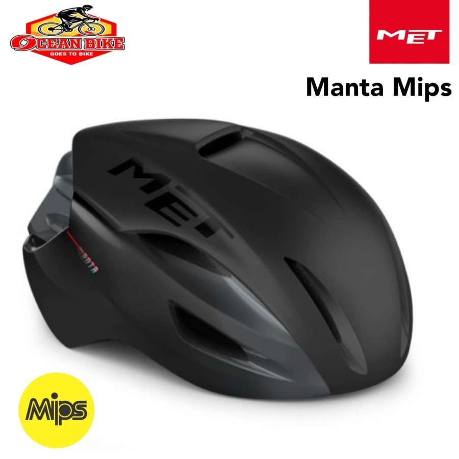 Jual MET Manta Mips Original Helm Sepeda Black Helmet Roadbike MTB folding Bicycle Helmet Shopee Indonesia