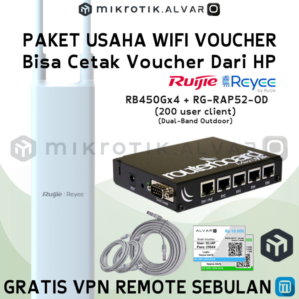 Jual Paket Alat Usaha Wifi Voucher RT RW NET Siap Pakai MikroTik ...