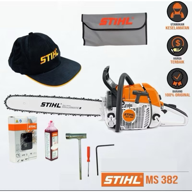 Jual STIHL Mesin Gergaji Potong Kayu MS 382 Chain Saw 25 Inch Chainsaw ...