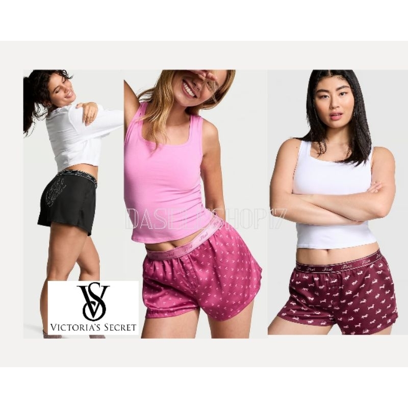 Jual Brand New Pink by vict*ria secr*t sleep shorts Pant | Shopee Indonesia