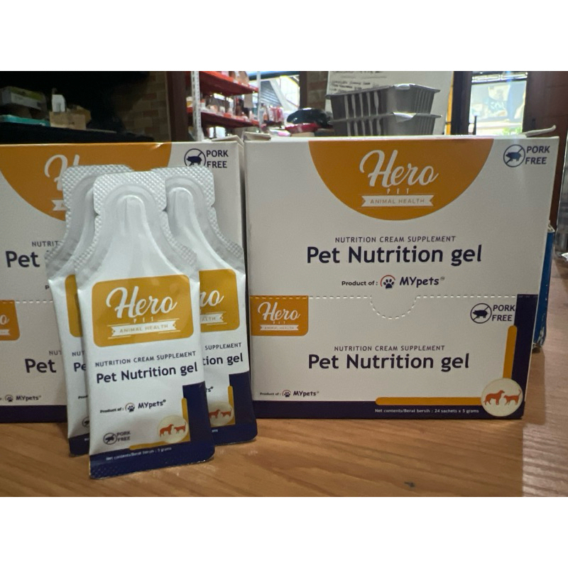 Jual Hero Pet Nutrition Gel sachet 5gr vitamin multivitamin makan ...