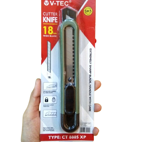 Jual VTEC CUTTER KNIFE TYPE CT 8805 XP 18MM | Shopee Indonesia