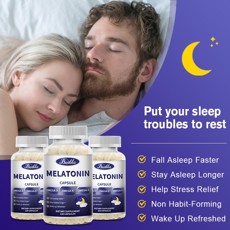 Jual Bunkka Melatonin 10mg Kapsul Suplemen Meningkatkan Kualitas Tidur ...