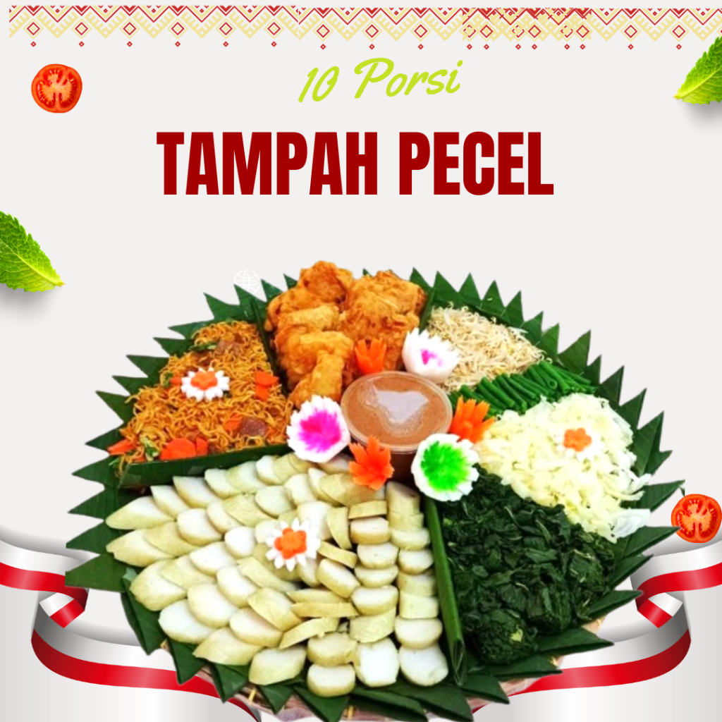 Jual Tampah Pecel + Lontong 10 Porsi/Paket Tampah Pecel Komplit ...