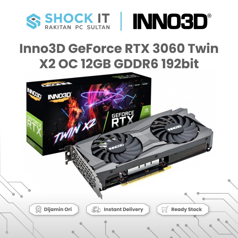 Jual Inno3D GeForce RTX 3060 Twin X2 OC 12GB GDDR6 192bit | Shopee ...