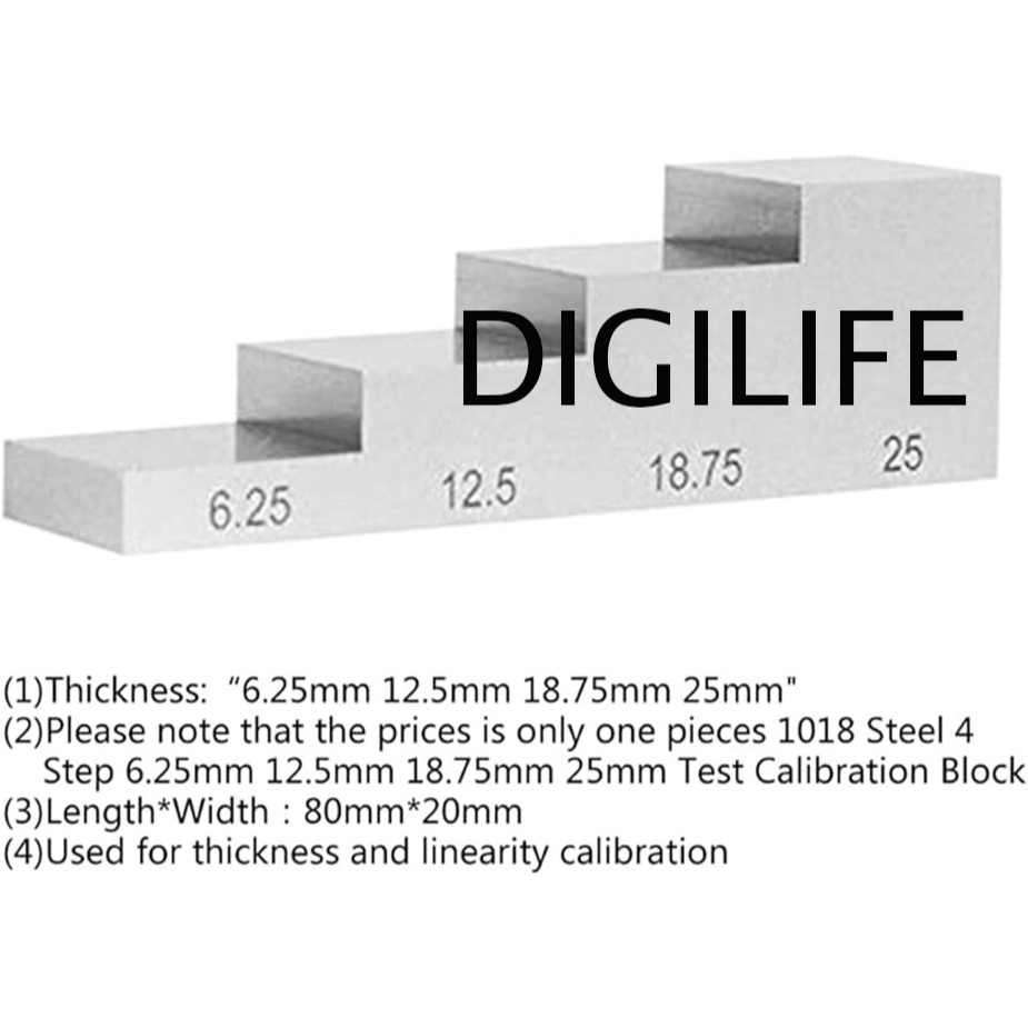 Jual Thickness Test Block 6.25-25mm Calibration Ultrasonic 4 Step Set ...