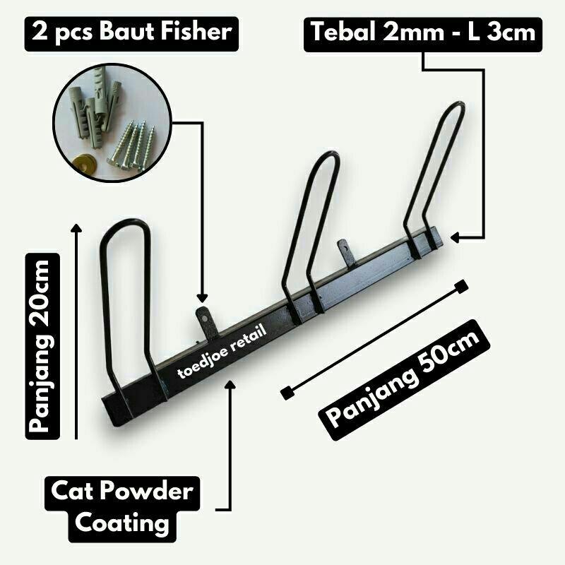 Jual RAK HELM MINIMALIS / RAK GANTUNGAN HELM HORIZOTAL | Shopee Indonesia