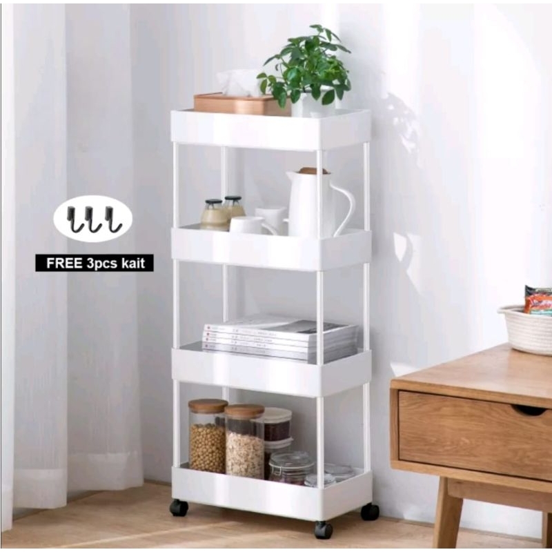 Jual Rak Troli Suaun 4 Dengan Roda Rak Serbaguna Rak Dapur Rak Yeye ...