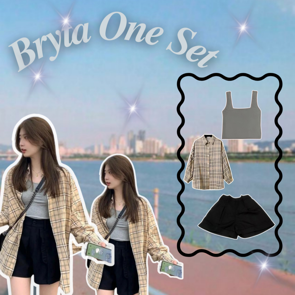 Jual Bryta One Set Korean Chic Style Outfit Korea wanita, outfit ...