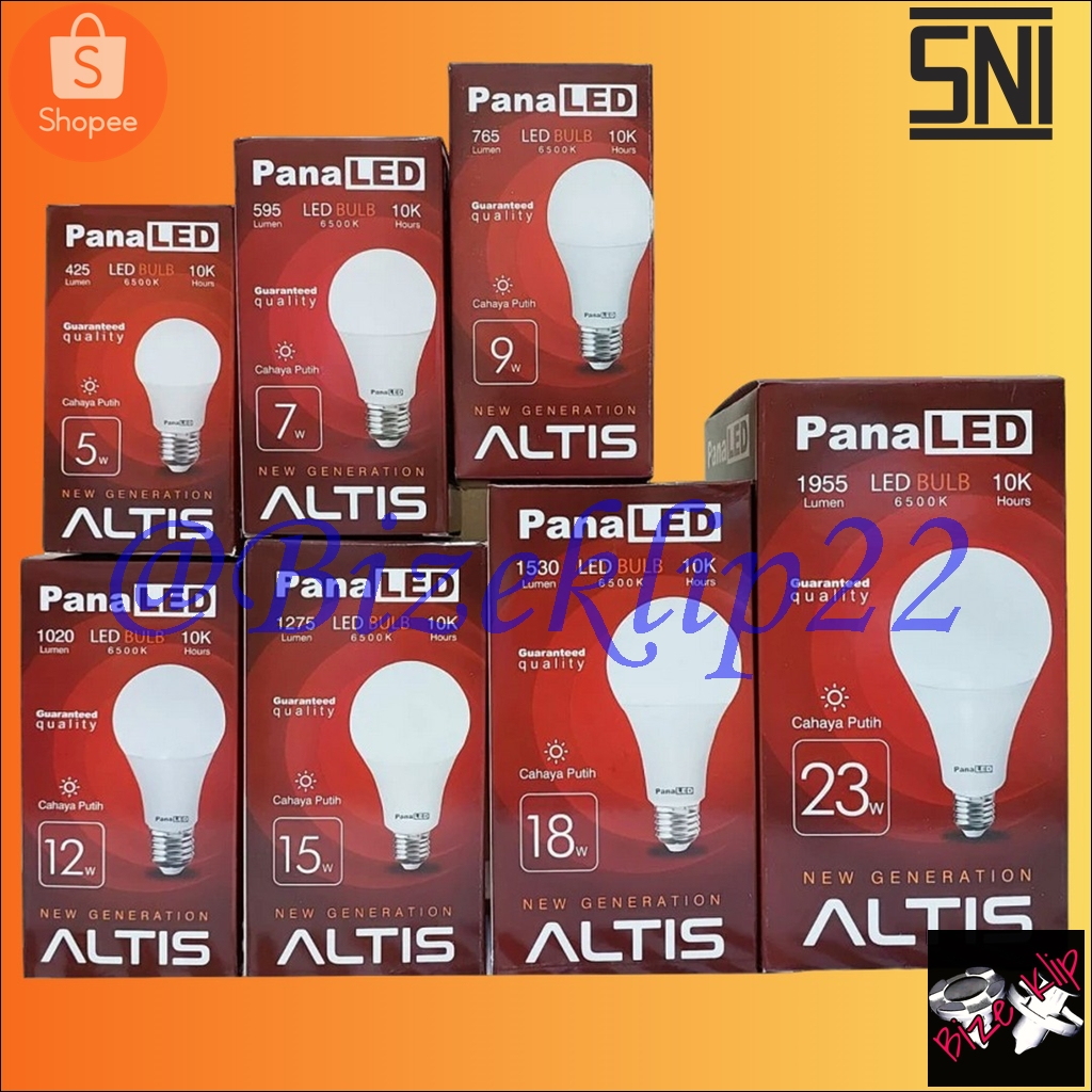Jual Bohlamp Lampu LED Bulb Panaled Altis 5 Watt E27 220V 6500K Cool ...