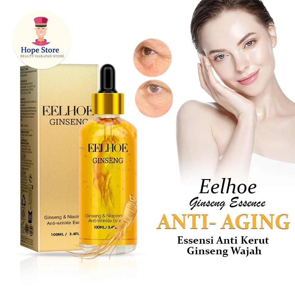 Serum Anti Aging dan Mencerahkan / EELHOE Serum Ginseng 100ml Penghilang Kerutan Wajah Anti Aging | AutoStock