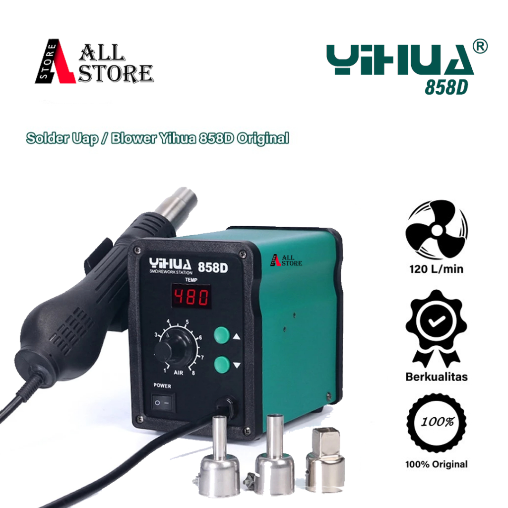 Jual YIHUA 858D SMD Rework Station - Solder Uap - Blower Original alat ...