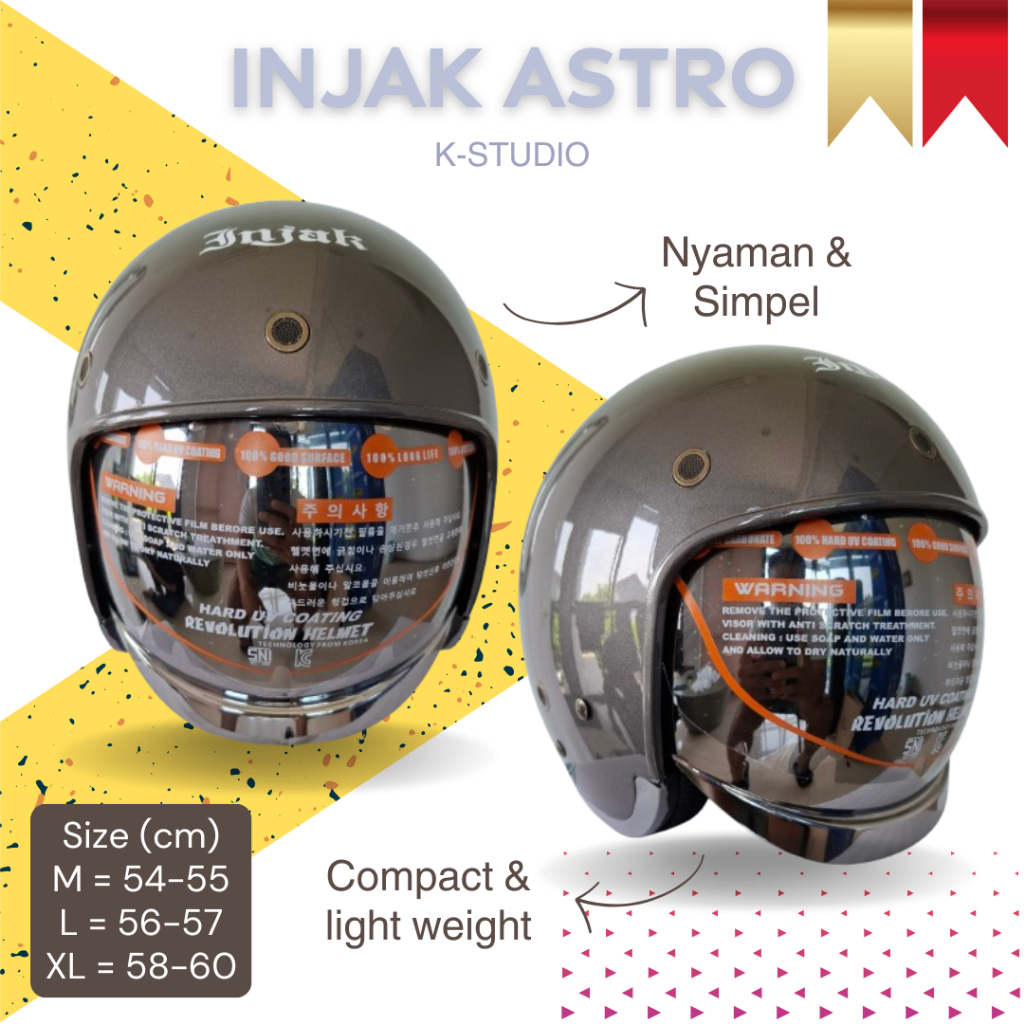Jual Helm Injak Astro Kaca Dalam | Gratis Kaca Flat Injak | Helm Bogo ...