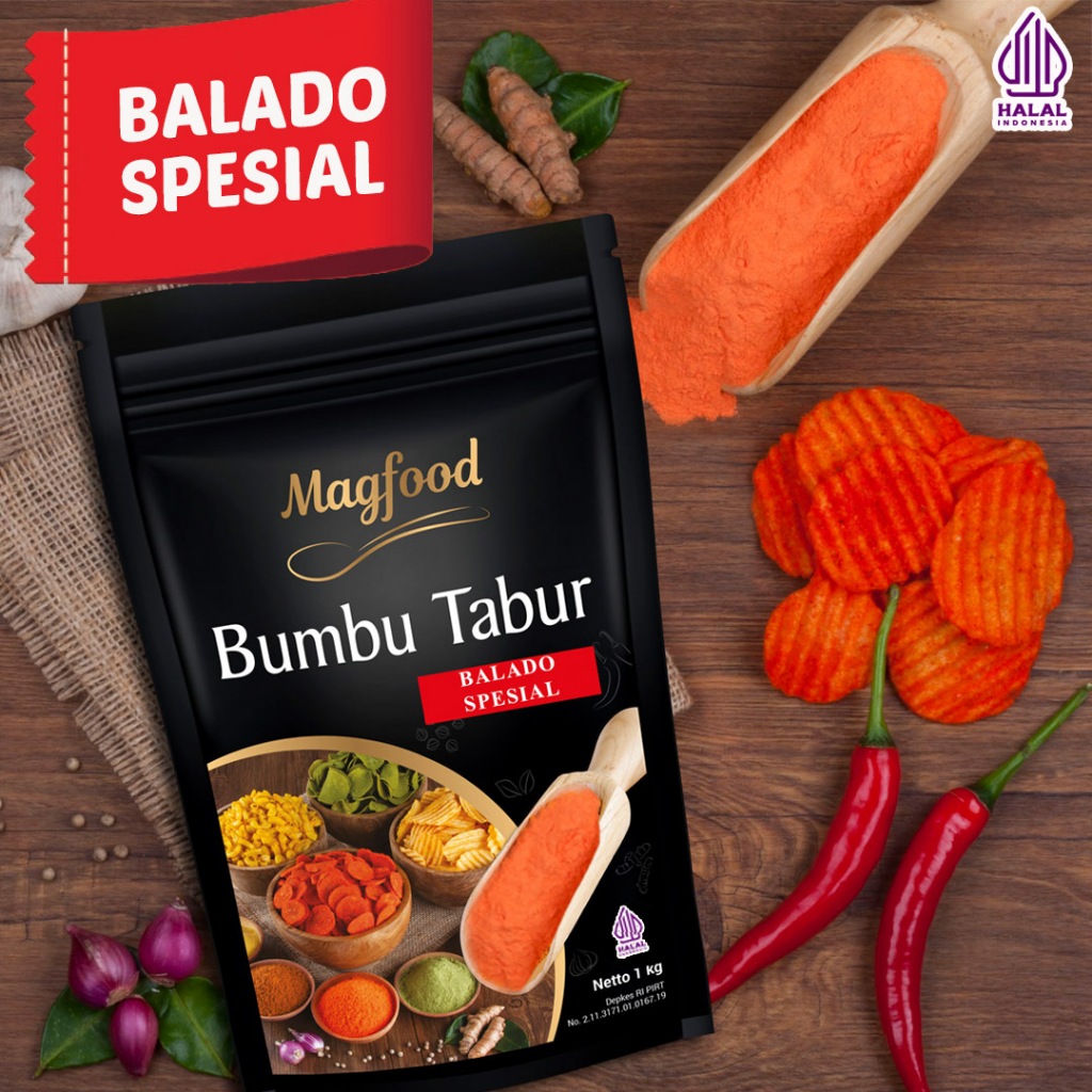 Jual Magfood Bumbu Tabur Rasa Balado Spesial [100g / 500g / 1kg ...