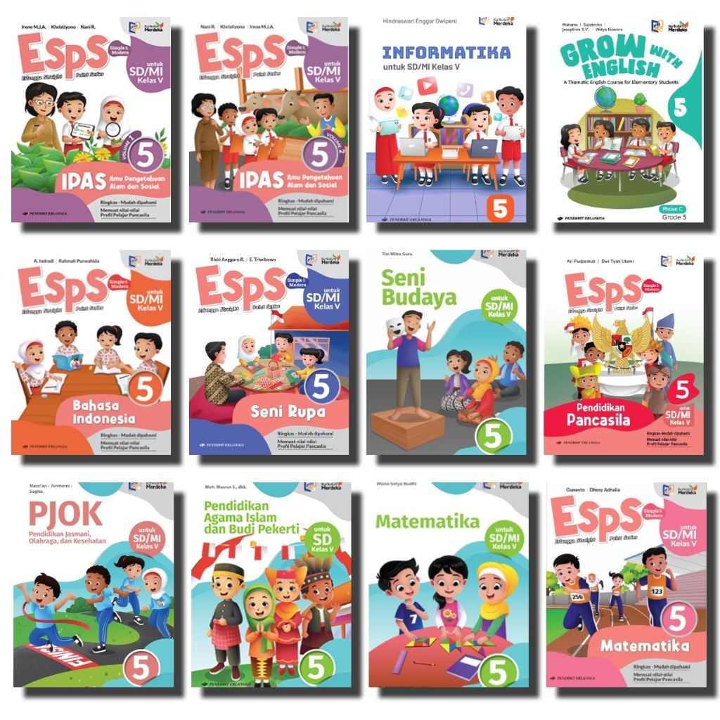 Jual BUKU ESPS ERLANGGA KELAS 5 SD KURIKULUM MERDEKA | Shopee Indonesia