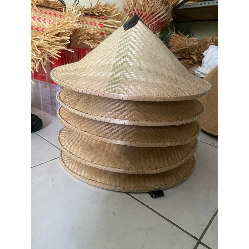 Jual Topi capil/caping bambu diameter 42 cm | Shopee Indonesia