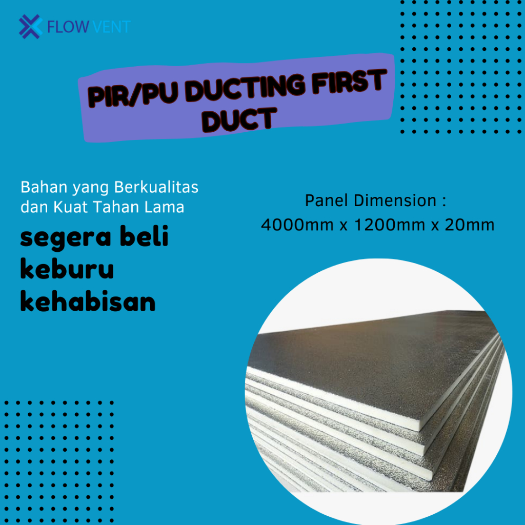 Jual Ducting PIR (Poly Isocynurate Rigid Form) First Duct | Shopee ...
