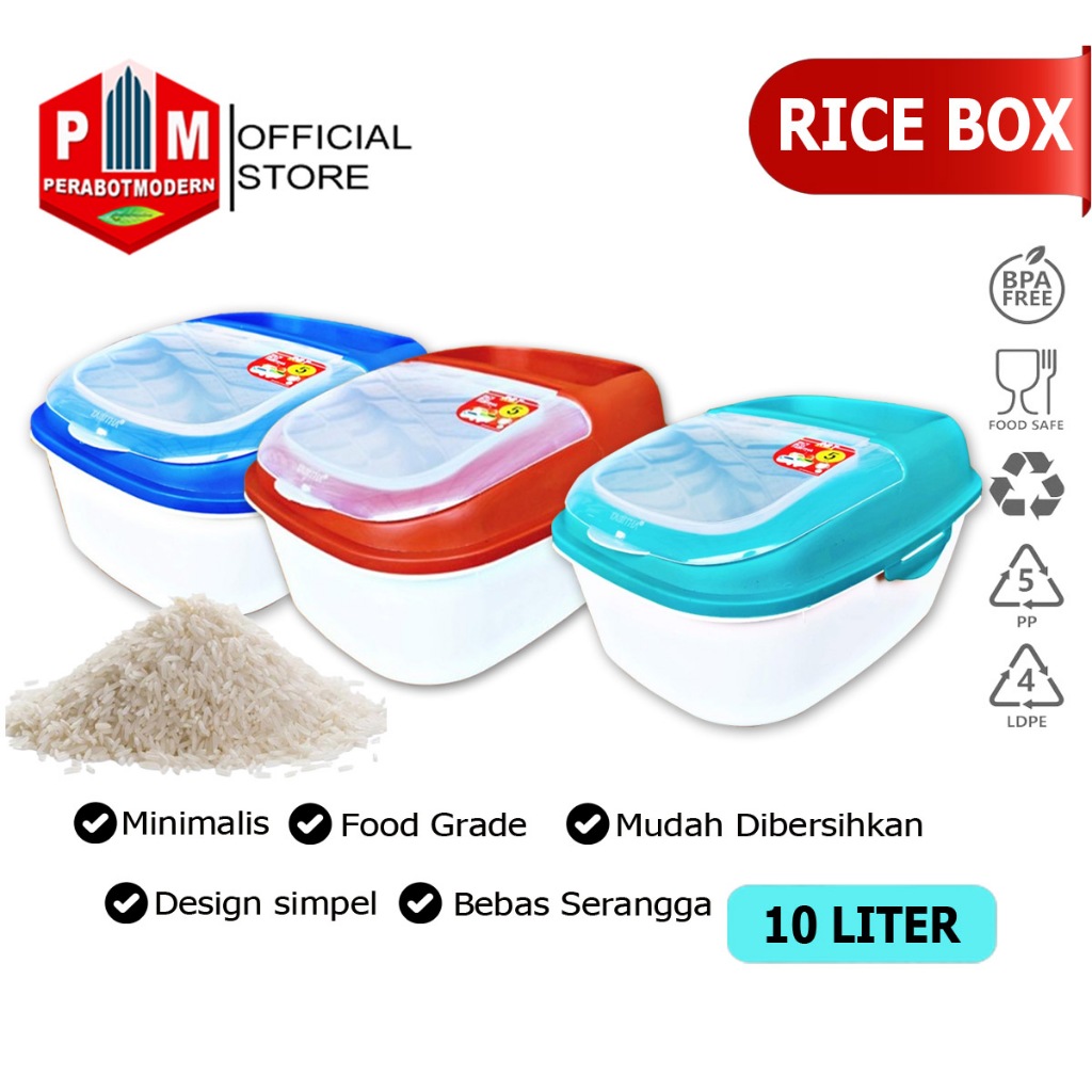 Jual Rice Box Tempat Beras Container Box Beras 10 Liter Wadah Beras ...