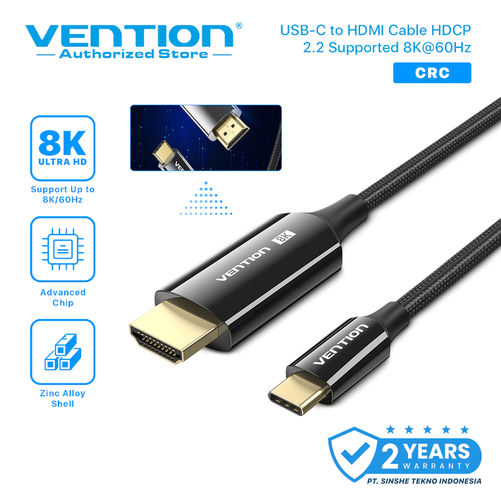 Vention Kabel USB Type C to HDMI Netflix 8K 4K HDCP 2.3 Certified Thunderbolt