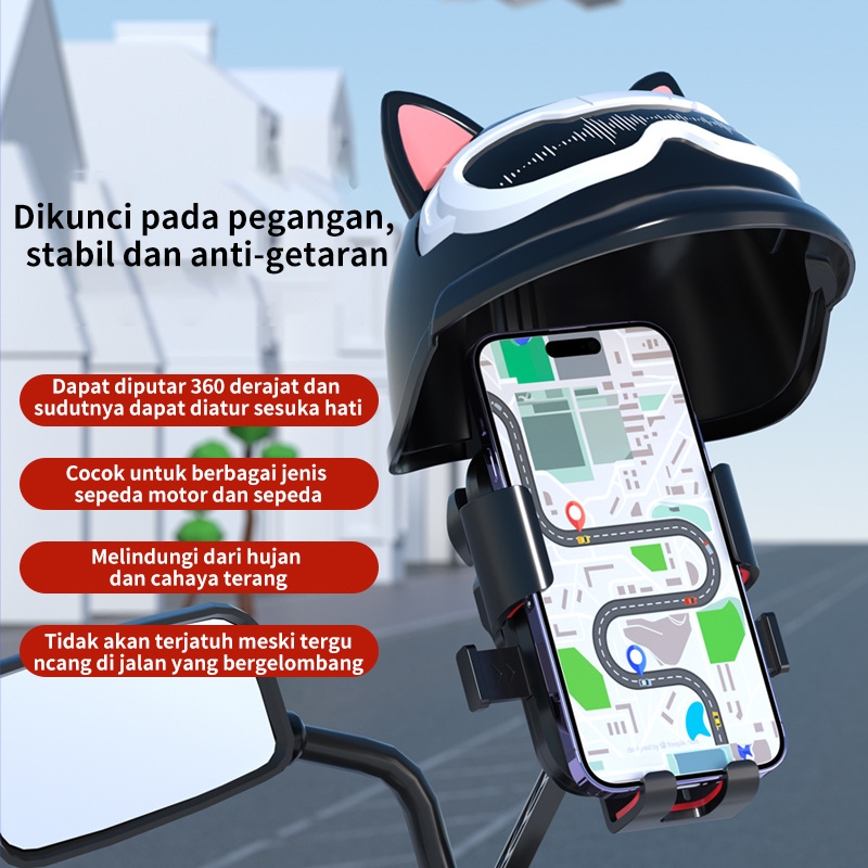 Jual Dudukan Navigasi Ponsel Helm Kecil/Dudukan Handphone/Phone Holder ...