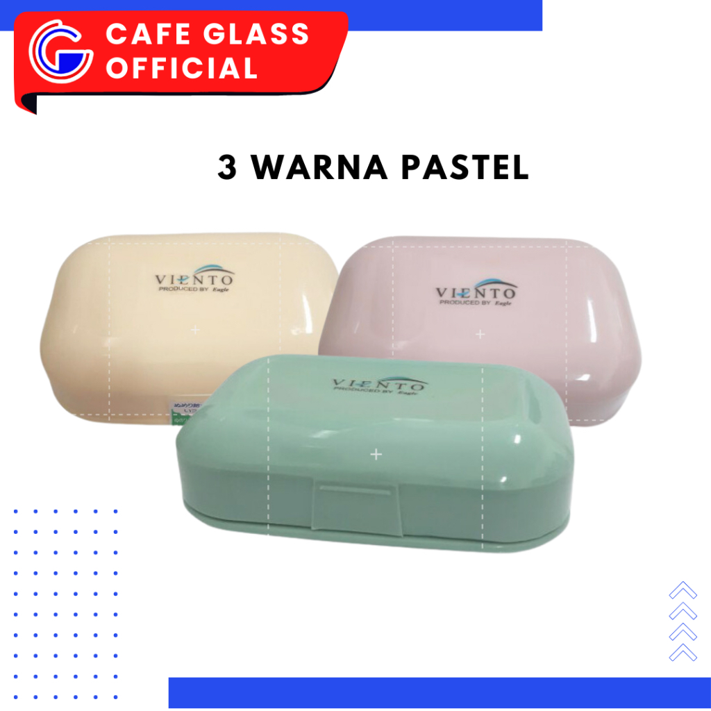 Wadah Plastik Tempat Sabun Batang - Kotak Sabun Travel - B-180 Viento Warna Pastel