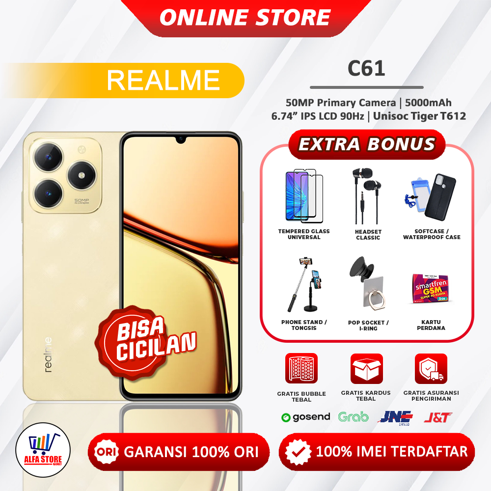Jual Handphone Realme C61 RAM 8/128GB Garansi Resmi | Shopee Indonesia