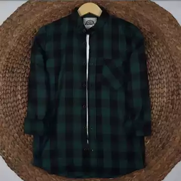 Kemeja Flanel Pria Catur Merah Lengan Panjang